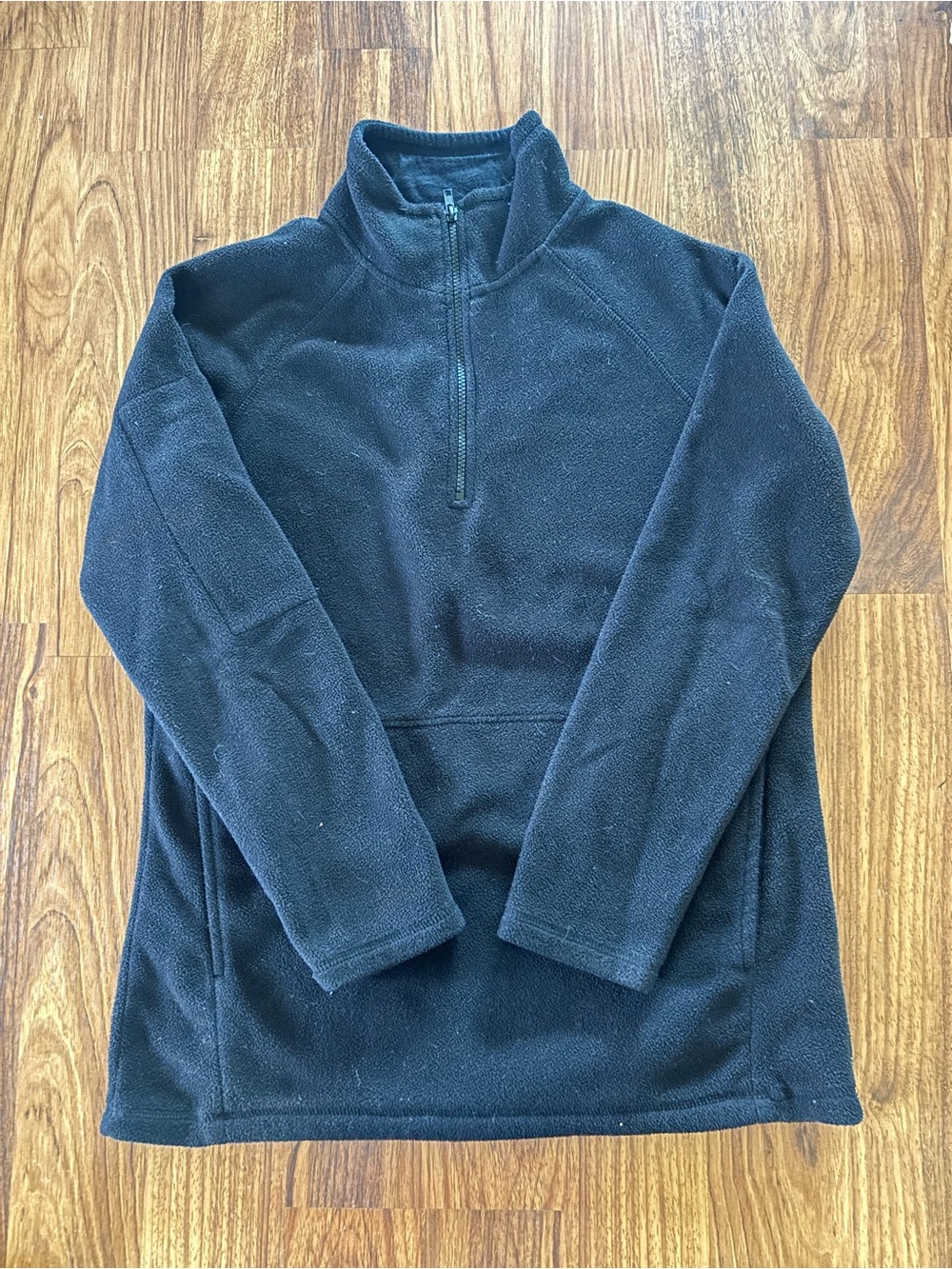Mono B Black Half-Zip Fleece Pullover